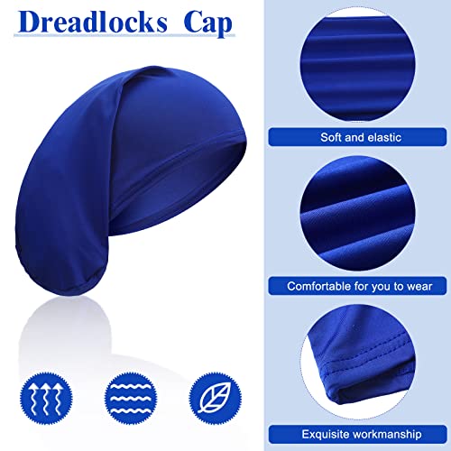 8-Pack Dreadlock Caps for Men, Spandex Loc Wraps