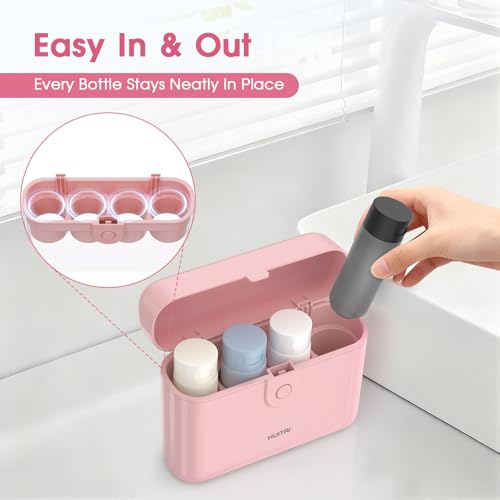 TSA Approved Travel Bottles Set, 4x2oz Leak-Proof with Case