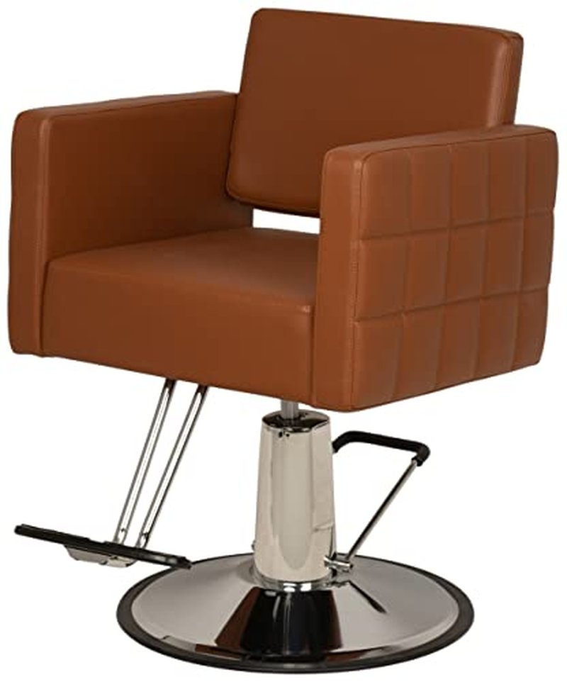 Buy-Rite Icon Salon Styling Chair - Camel Vinyl Hydraulic