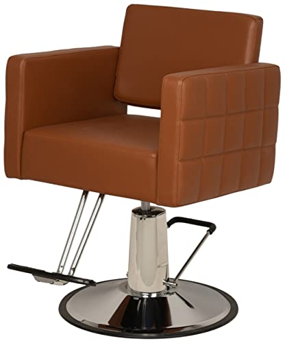 Buy-Rite Icon Salon Styling Chair - Camel Vinyl Hydraulic