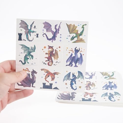 Dragon Temporary Tattoos - 108 Geometric Designs Party Favors