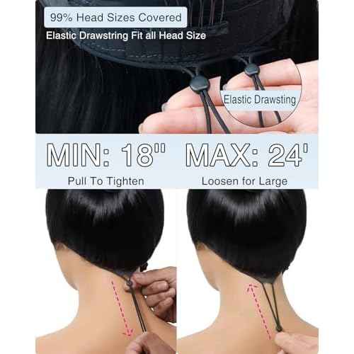 Glueless Wigs Human Hair Pre Plucked Pre Cut 250 Density 7x6 Lace Front Wigs Body Wave Closure Wig For Women 100% Human Hair Natural Black Color 24inch