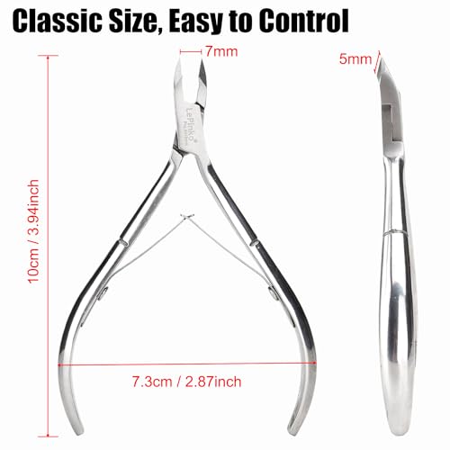 LePinko Professional Cuticle Trimmer Set - 4-Pack 5mm Jaw Cuticle Nippers