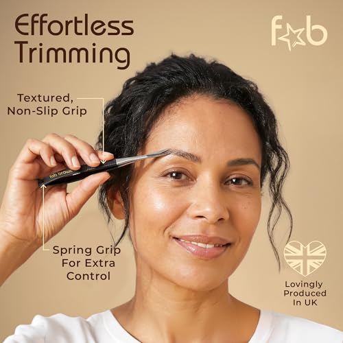 Fab Brows Professional Eyebrow & Nose Hair Trimmer with Sharp Stainless Steel Blades