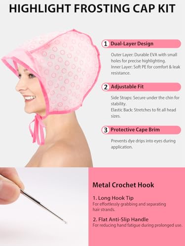 YOOVR 19-Piece Hair Highlighting Kit with Frosting Caps