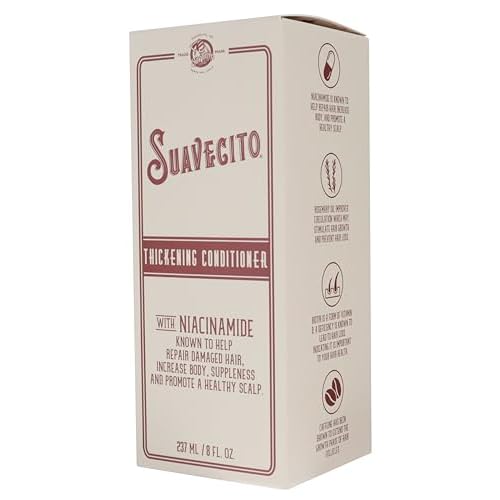 Suavecito Hair Thickening Conditioner With Niacinamide For Thinning Hair - Biotin Conditioner With Caffeine - Repairs Damaged Hair & Fights Hair Loss