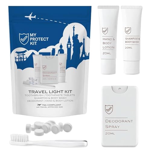 Travel Size Toiletries Kit, 18-Piece Essentials Set