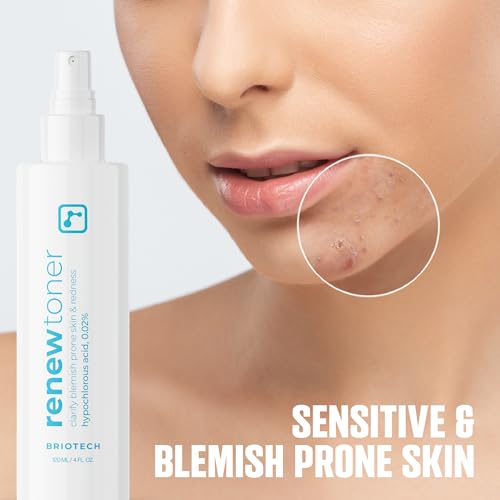 BRIOTECH Renew Toner - Hypochlorous Acid Facial Mist for Blemish Prone Skin, 4 fl oz