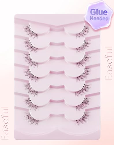 Easeful Half Lashes Natural Corner Wispy 3/4 Clear Band