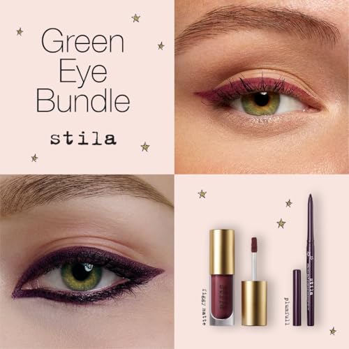 stila Figgy Liqua Play Eyeshadow + Stay All Day¢ç Smudge & Set Gel Liner in Plumfull | Eye Makeup Bundle for Green Eyes | Long-Wear, Waterproof, Blendable & Budge-Proof