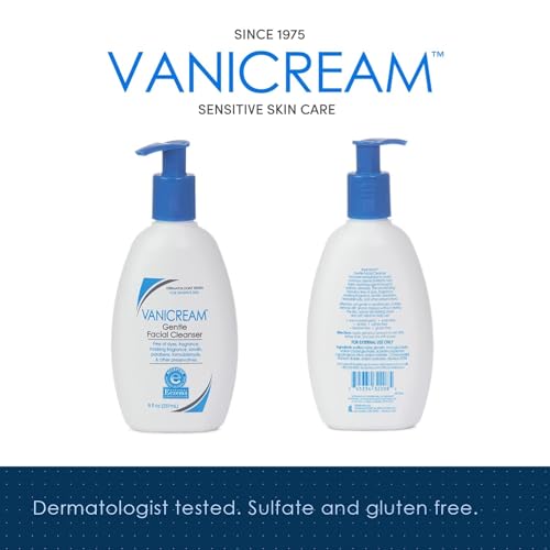 Vanicream Gentle Facial Cleanser - 8 Fl Oz, Pack of 2, Sensitive Skin