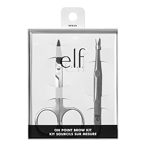 e.l.f. On Point Brow Kit, Duo Of Pro-quality Eyebrow Scissors & Tweezers For Shaping Eyebrows, Great For Precise Shaping, Vegan & Cruelty-Free