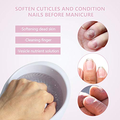 Electric Massage Nail Soaking Bowl, Manicure Hand Bowl Vibration Spa Massage Soak Soothing Relaxing Manicure Machine Soften Cuticles