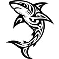 6-Sheet Polynesian Shark Tribal Temporary Tattoos