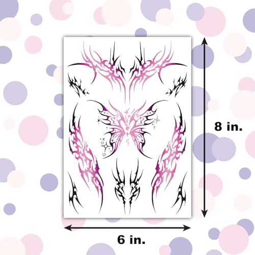 Y2K Temporary Tattoo Sheets – 3 Pack Waterproof Tribal & Cybersigilism
