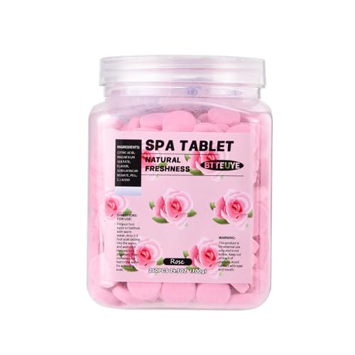 Spa Foot Bath Pedicure Tablets ,Pedicure Foot Spa Supplies,Natural & Refreshing, Relieve Fatigue, Quickly Dissolve & Remove Dead Skin, Rose Fragrance, 350-Count