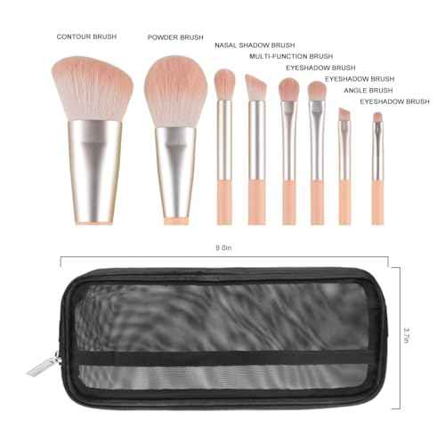 Makeup Brush Set, 8 Piece Cosmetic Brushes with Delicacy Case