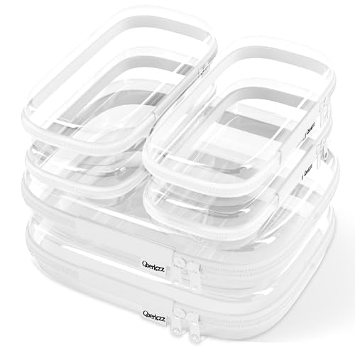 Clear Hard Zipper Case for Storage, Durable Clear Zipper Pouches, Hard Plastic Zippered Pencil Pouch for Snacks Toy Travel Organizer
