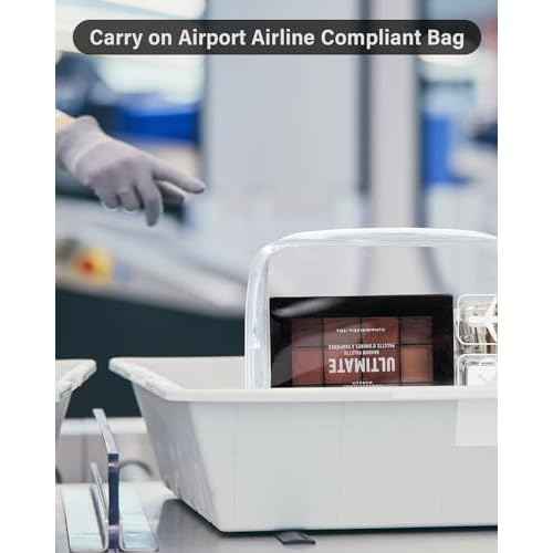 TSA Approved Toiletry Bag - Clear Makeup Bag Waterproof Quart Size Bag, Travel Makeup Cosmetic Bag for Women Travel Car Car Accessories Essentials for Men and Women (3 Pack-Clear)