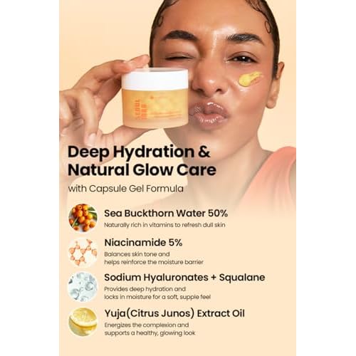 K-SECRET SEOUL 1988 Niacinamide Capsule Cream ? Hydrating Face Moisturizer with 5% Niacinamide and Yuja | Vitamin C Capsule Cream for Dark Spots, Uneven Skin Tone | Korean Skincare, 50ml / 1.69 fl oz