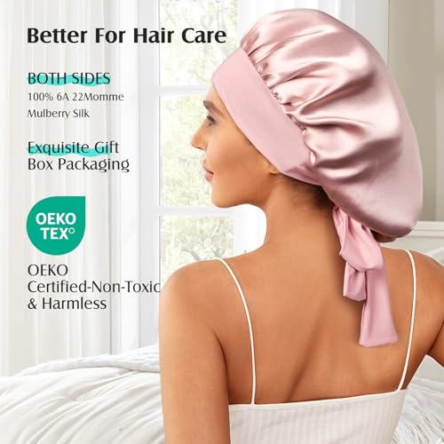 YFONG 1 pack silk bonnet+1 pack silk sleep mask