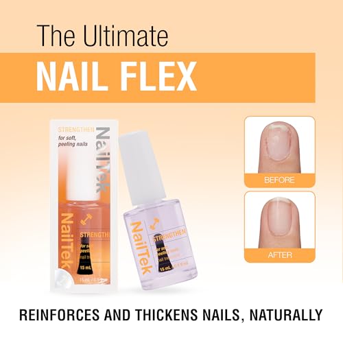 Nail Tek Formula 2 Nail Strengthener Polish Repair for Weak Nails 0.5 oz - Professional Nail Treatment
