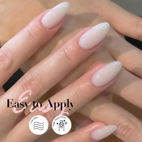 AzureBeauty Milky White Gel Nail Polish 18ML - Natural & Buildable Sheer Finish