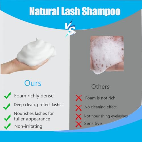 QYF Unscented 500ml Eyelash Extension Shampoo Foaming Cleanser for Salon & Home