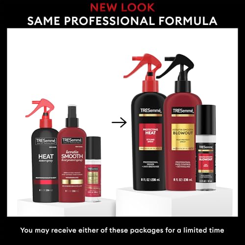 TRESemm? Blowout Products for Hair with 450¡ÆF Heat Protection & Frizz Control ? Keratin Smooth Blowout Spray & Silk Serum + Protecting Heat Spray (3 Piece Set)