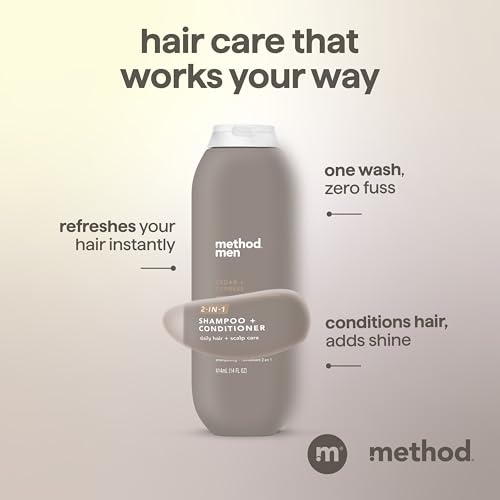 Method Men 2-in-1 Shampoo & Conditioner, Cedar Cypress, 14 oz