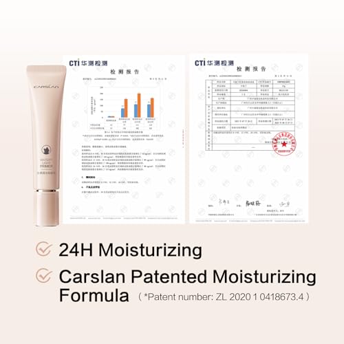 CARSLAN Poreless Face Primer for Foundation Makeup, Long Lasting Hydrating, Smoothing, Lightweight, Perfecting Face Primer with Hyaluronic Acid, 01 Water Light Primer for Dry Skin, 1.23Oz