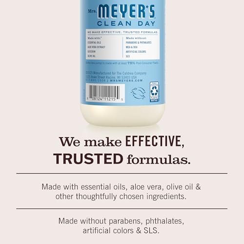 Mrs. Meyer's Clean Day Hand Soap, Rain Water, 12.5 Fl Oz (3-Pack)