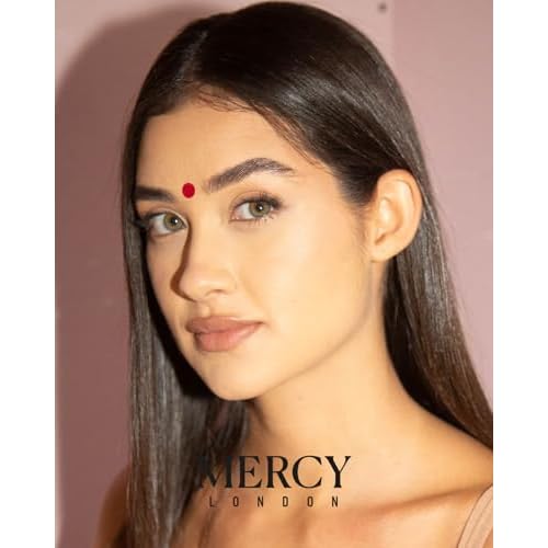 Red Circle Velvet Bindis by MERCY LONDON Indian Dot Bindi Face Jewels Colorful Round Multi Packet Different Sizes