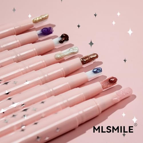 4-Color Shimmer Liquid Eyeshadow Stick with Brush