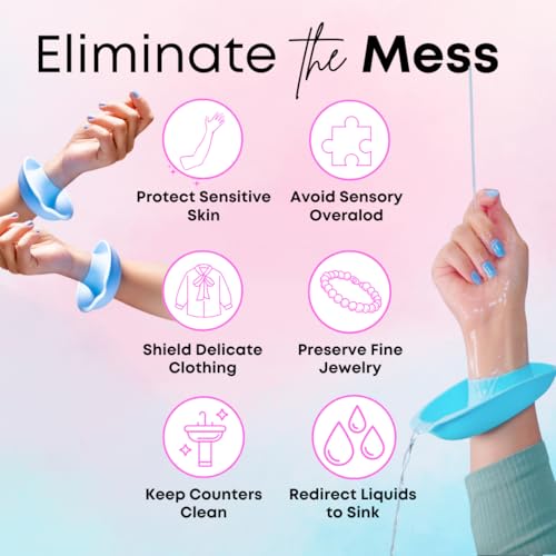 Beauty Gift Set for Face & Body - Spa Kit with Silicone Wristbands, Body Scrubber, Face Buffer & Scalp Exfoliator - Essential Skincare for Teen Girls & Women (Blush Pink)
