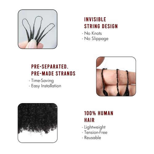 Tight Curly Crochet Hair 120g 100% Human Hair 18in Black