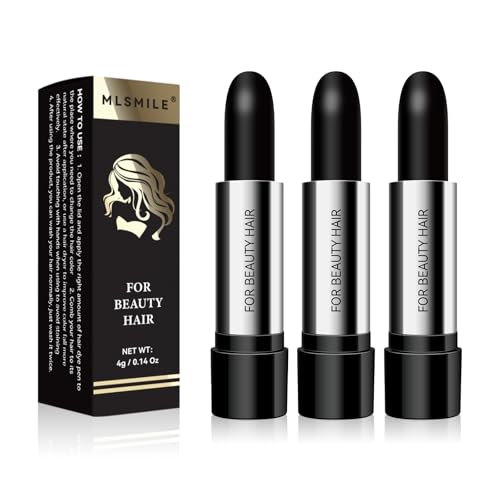 MLSMILE Hair Color Touch-Up Stick - 3PCS Black Instant Gray Coverage