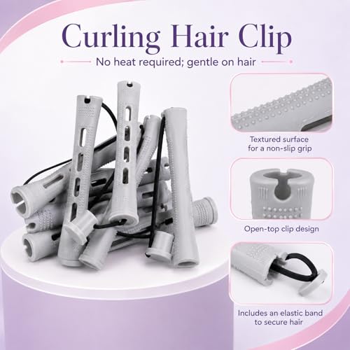 Perm Rods for Short Hair, 30 Piece Curlers Kit - Home Styling