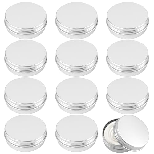 12 Pack 2oz Aluminum Salve Tins with Screw Lids