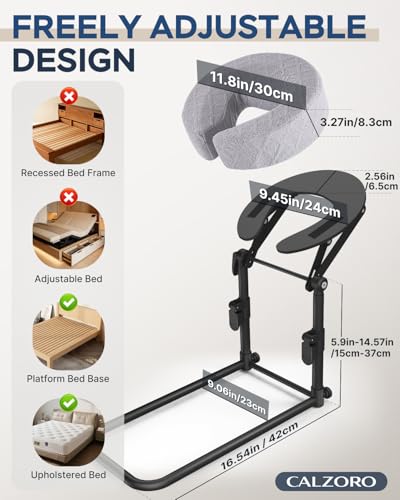 Adjustable Massage Headrest for Bed with Memory Foam