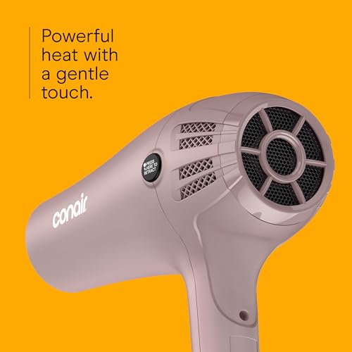 Conair 1875W Hair Dryer with Diffuser & Concentrator, Light Pink