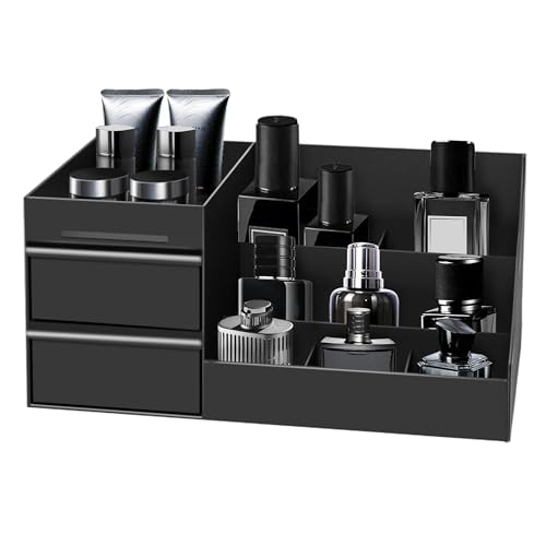 Men's Cologne Organizer with 7 Compartments & 2 Drawers