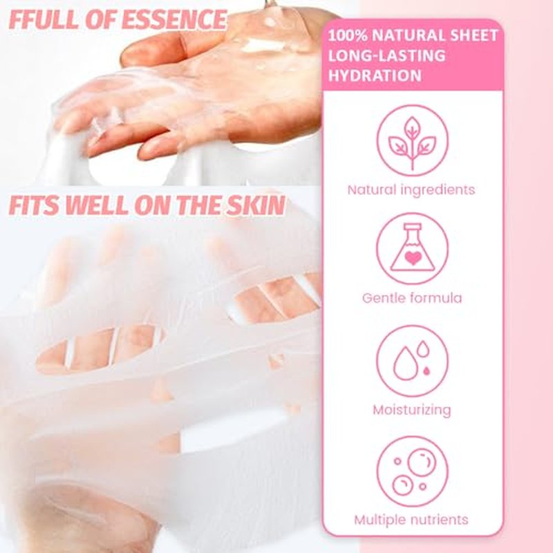 Kaely 6 Pack Variety Face Masks for Kids, Kids Face Mask Spa Day Kit Supplies, Spa Party Favors for Teens Girls Night, Sheet Facial Mask Skincare Gifts Set, Hydrating Soothe for All Skin Types, 02