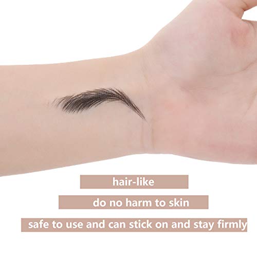 Blulu 6 Sheets Waterproof Eyebrow Tattoo Stickers - 66 Pairs Arch