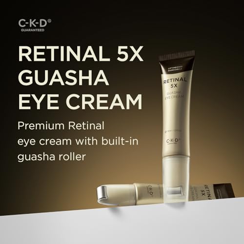 CKD Retinal 5X Gua Sha Eye Cream - Anti-Aging Eye Moisturizer for Wrinkles, Dark Circles & Puffiness ? Firming & Hydrating Under Eye Treatment with Retinal & Collagen. Korean Skincare. 1.01 fl oz.