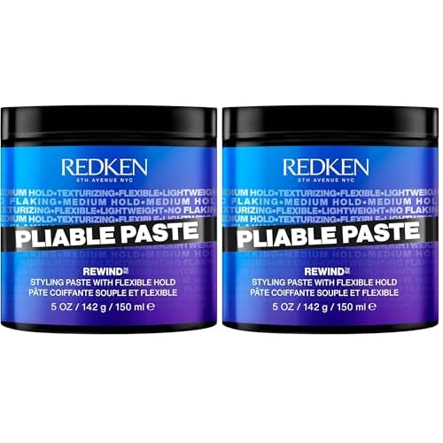 Redken Pliable Styling Paste With Flexible Hold For All Hair Types - Adds Lightweight,Flexible Texture & Moisture,Medium Hold,(Pack of 2)