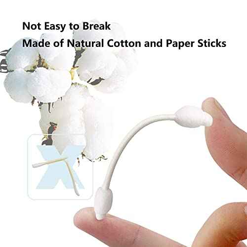 4 Packs Safety Cotton Swabs with Large Tips, Baby Cotton Buds 432pcs