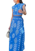 Women's Bohemian Floral Crop Top & Maxi Dress Set