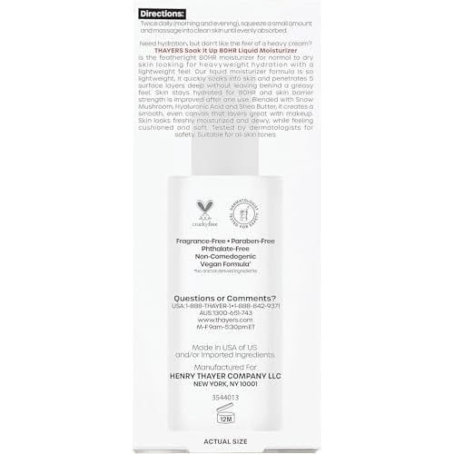 THAYERS Soak It Up Moisturizer, 2.5 Oz