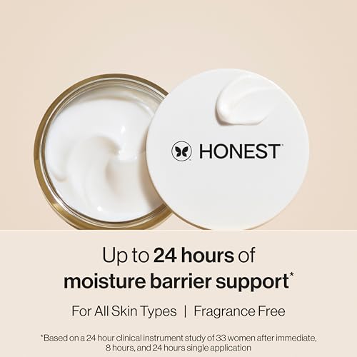 Honest Beauty Mini Hydrogel Cream with Hyaluronic Acid, Lightweight Moisturizing Water Gentle for Sensitive Skin, Fragrance-Free, Vegan, Travel Size, .57 fl oz